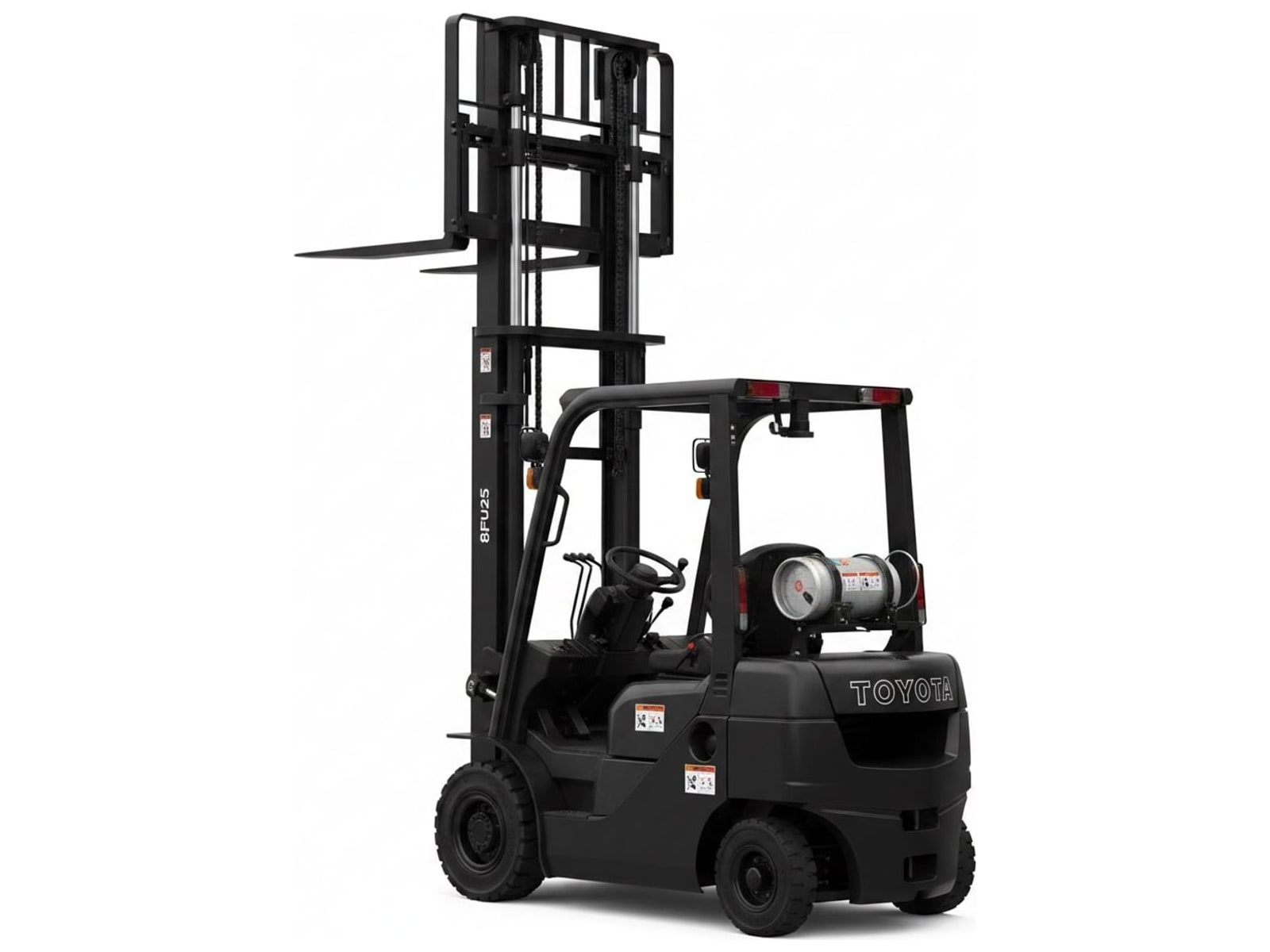 5,000 LBS, 15' Warehouse Forklift, Black/Studio