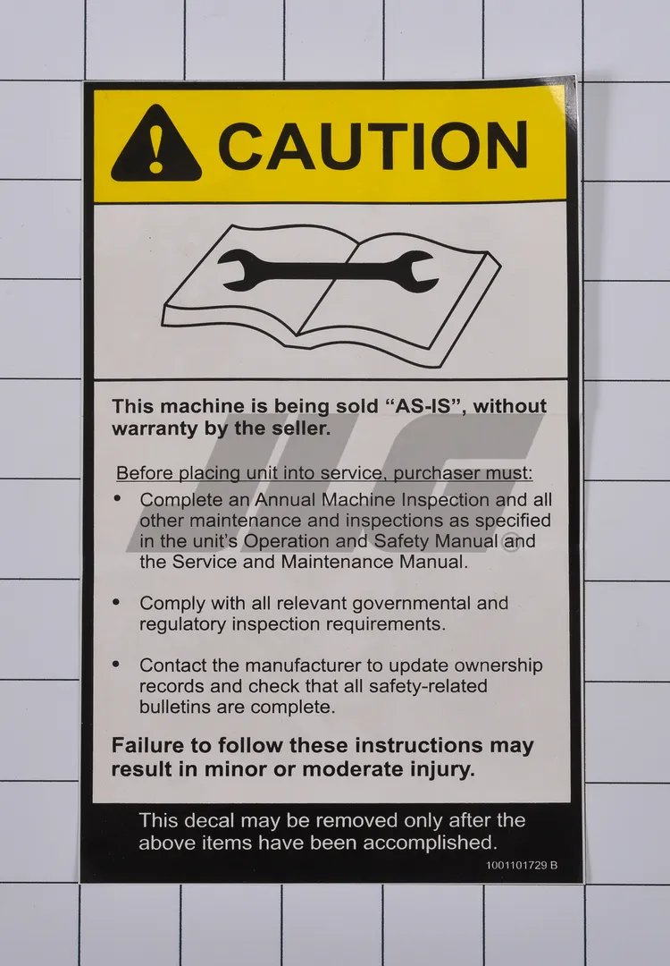 DECAL,CAUTION ANSI