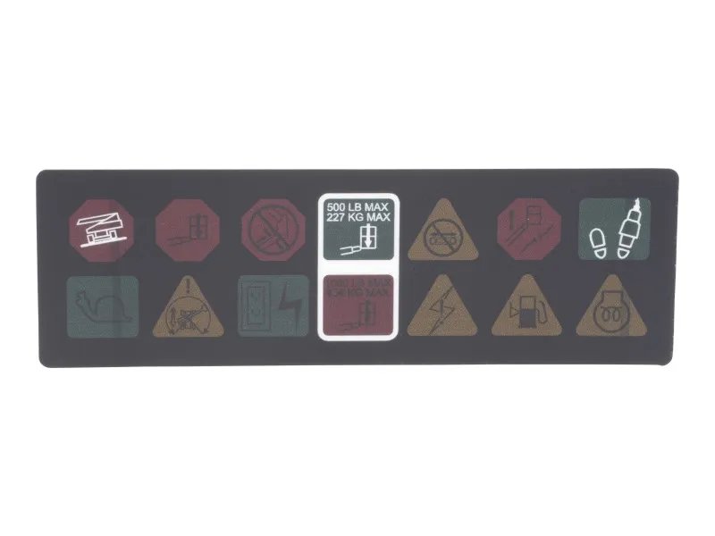JLG® 600 Series Platform Control Box Light Display Decal