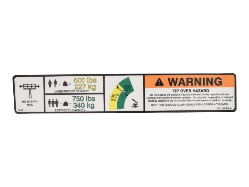DECAL,WARNING DUAL CAP.