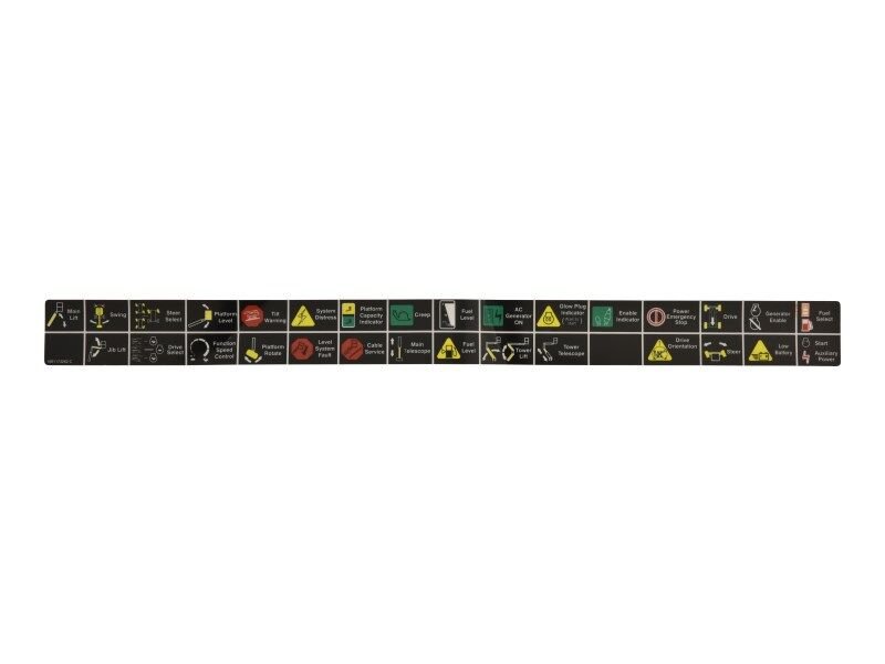 JLG® Console Box Icon Lengend Display Decal
