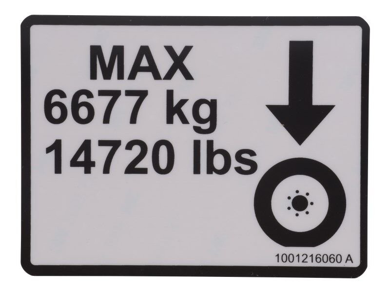 DECAL,MAX TIRE LOAD