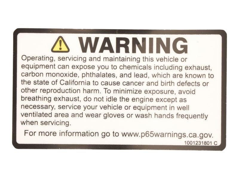 DECAL,WARNING PROP 65