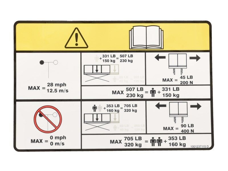 DECAL,CAPACITY (705 LB/320 KG)