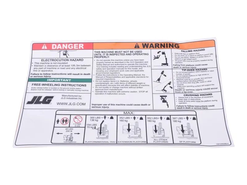 DECAL,WARNING/INSTR. DOM