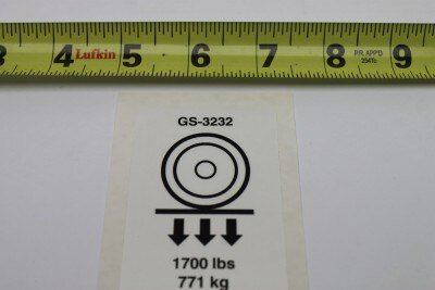 DECAL,LABEL-WHEEL LOAD,GS-3232
