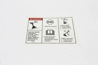 DECAL,DANGER,TIPOVER,TILT