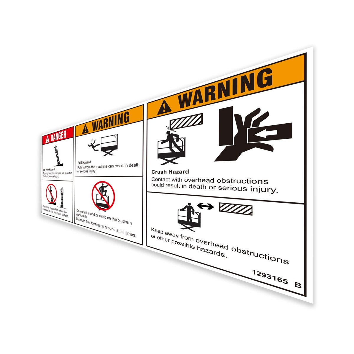DECAL,DANGER/WARNING COMBO, GS-1330m