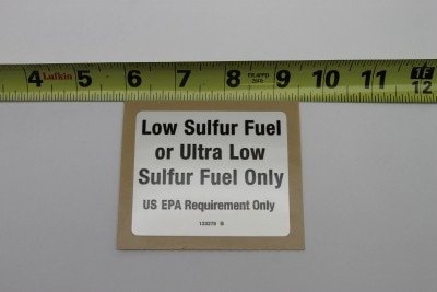 DECAL,LOW/ULTRA LOW SULFUR FUEL