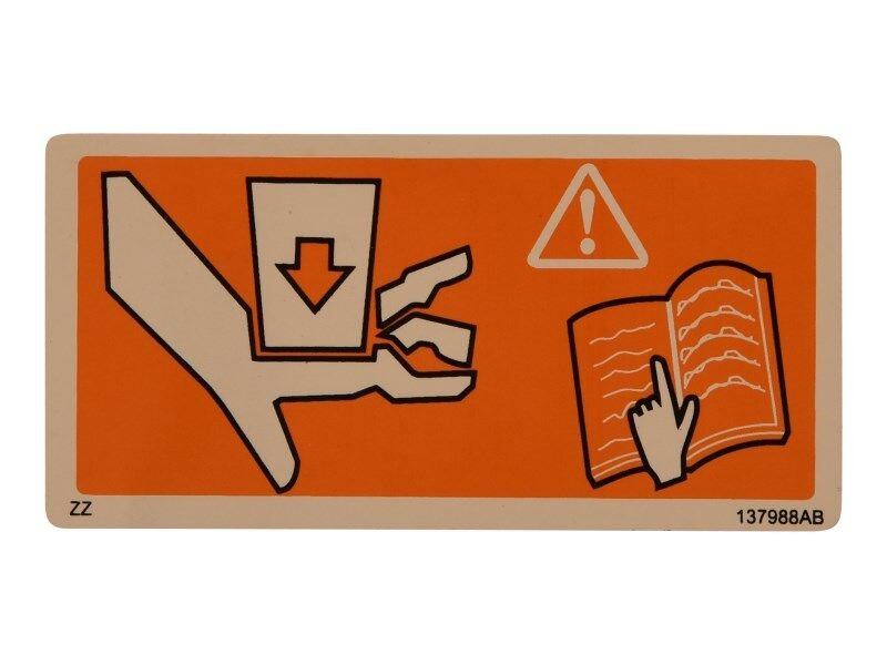 Crush Hazard Label decal for various Skyjack Machines