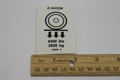 DECAL,LABEL,WHEEL LOAD Z34N***