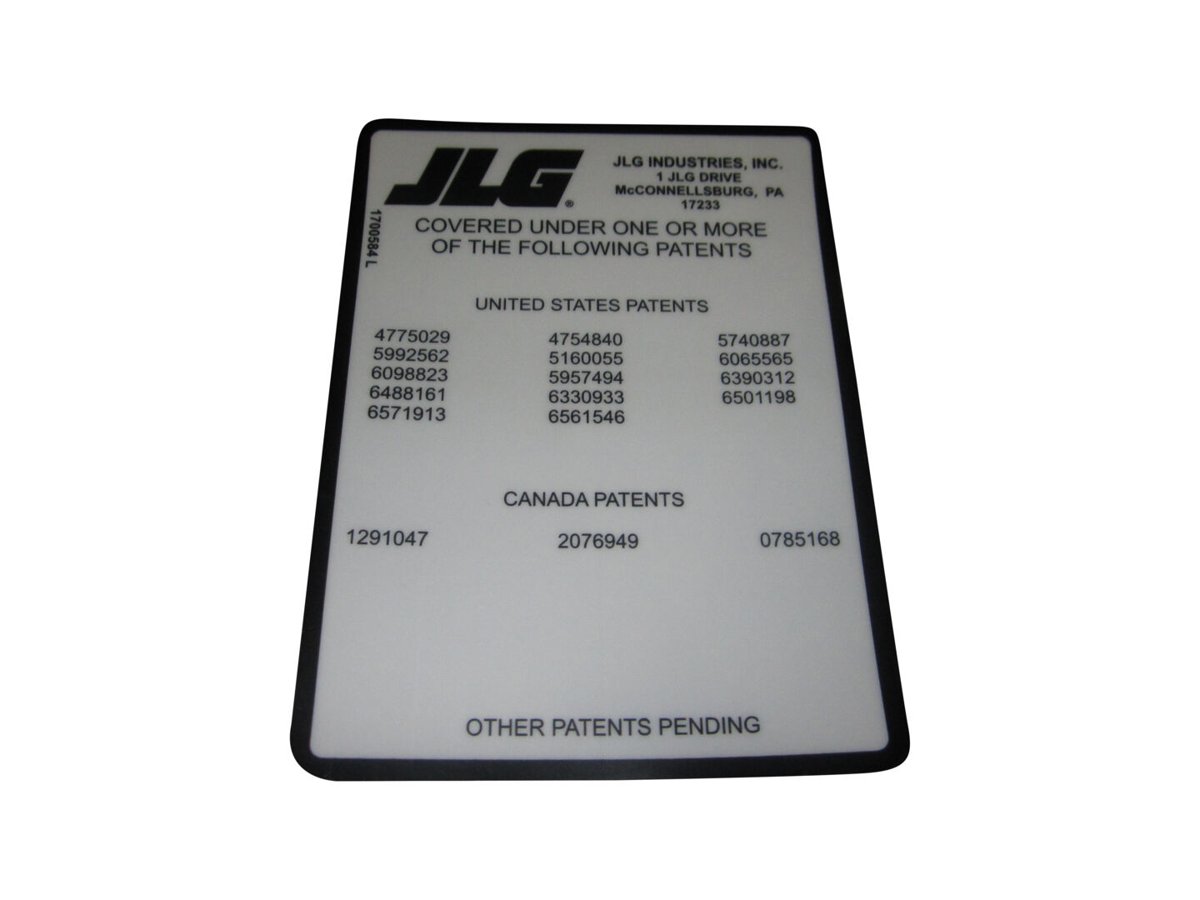 DECAL, PATENT (BLK)