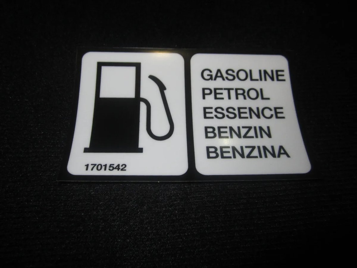 DECAL,GAS(OPT)(A/B/C/D/J/L/CH)