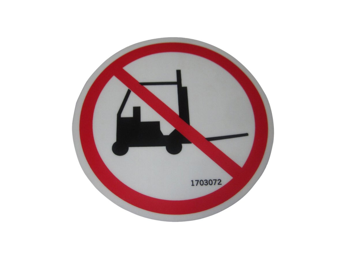 DECAL, NO FORKLIFT