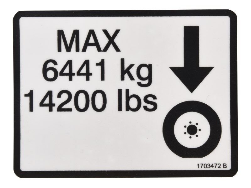 DECAL,MAX TIRE LOAD