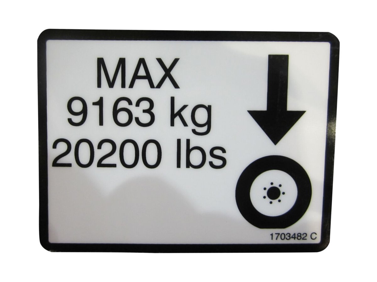 DECAL, MAX TIRE LOAD