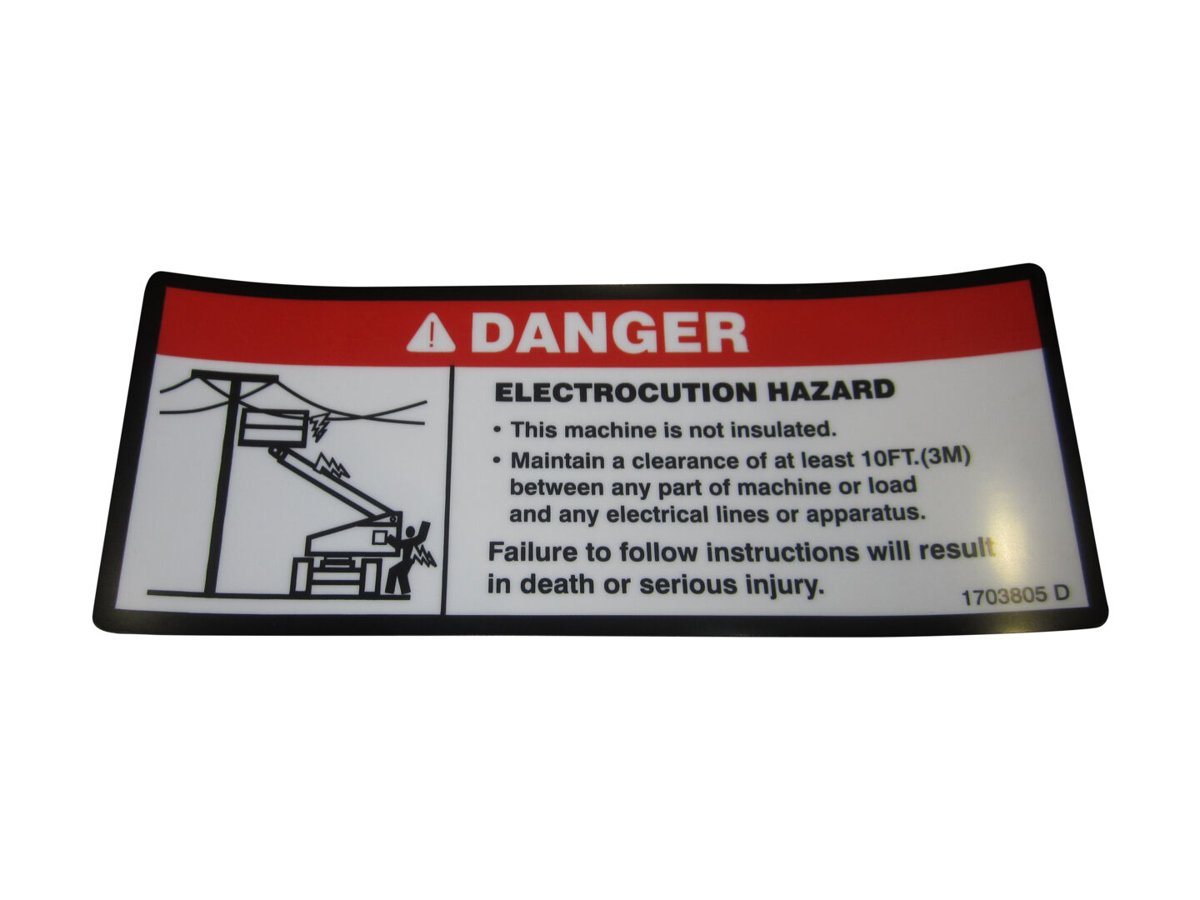 JLG® Danger Electrocution Hazard Decal