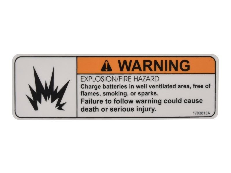 JLG® Warning Battery Explosion/Fire Hazard Decal