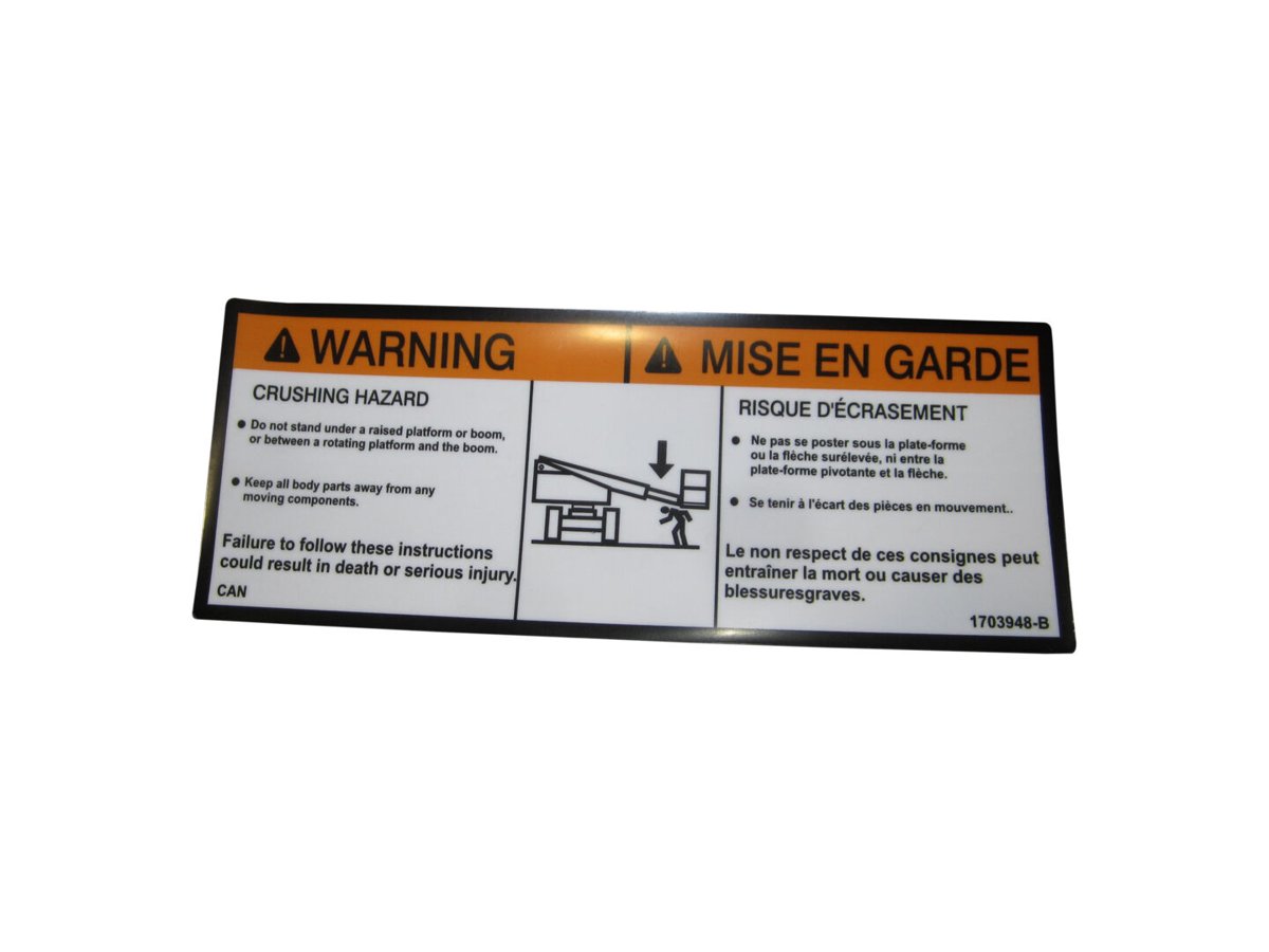DECAL,WARNING CRUSHING (CAN)