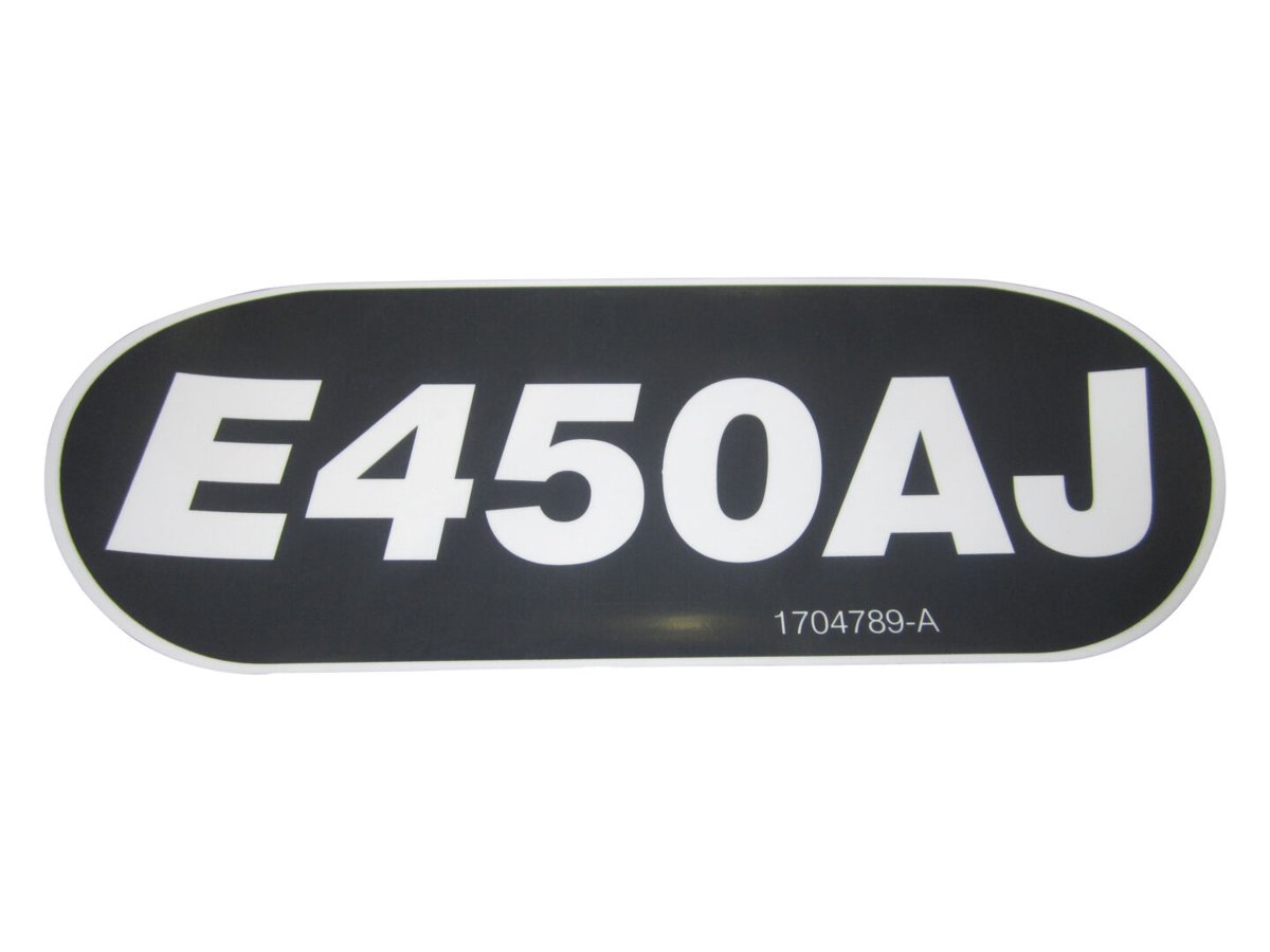 DECAL,MODEL DESIGNATION E450AJ