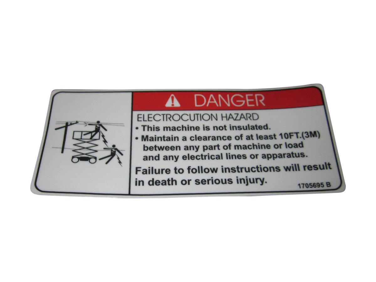 JLG® Electrocution Danger Decal for 1930ES Scissor Lift