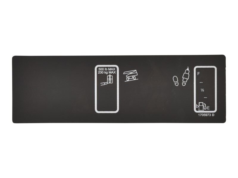DECAL,PLATFORM DISPLAY 1250AJ