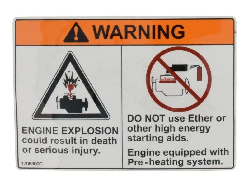 DECAL,ETHER WARNING