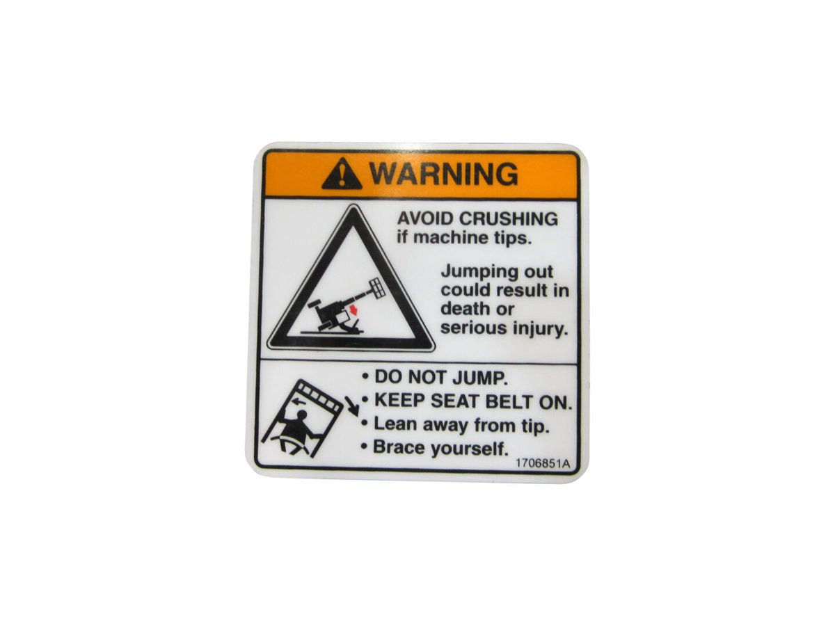 DECAL, WARNING DO NOT JUMP