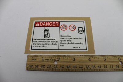 DECAL,DANGER,EXPLOSION/BURN,DIESEL FUELING