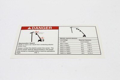 DECAL,DANGER,ELEC.HAZ.STAY CLR