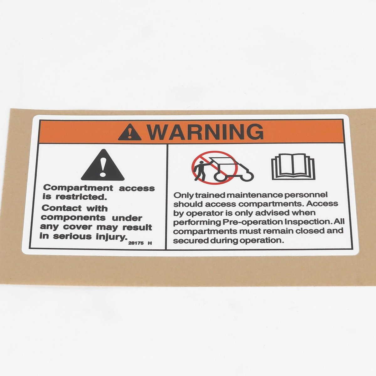 DECAL,WARNING-COMPART ACCESS