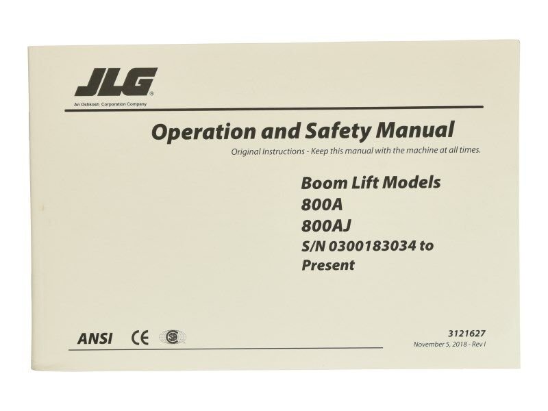 MANUAL, 800A OPERATOR/SAFETY
