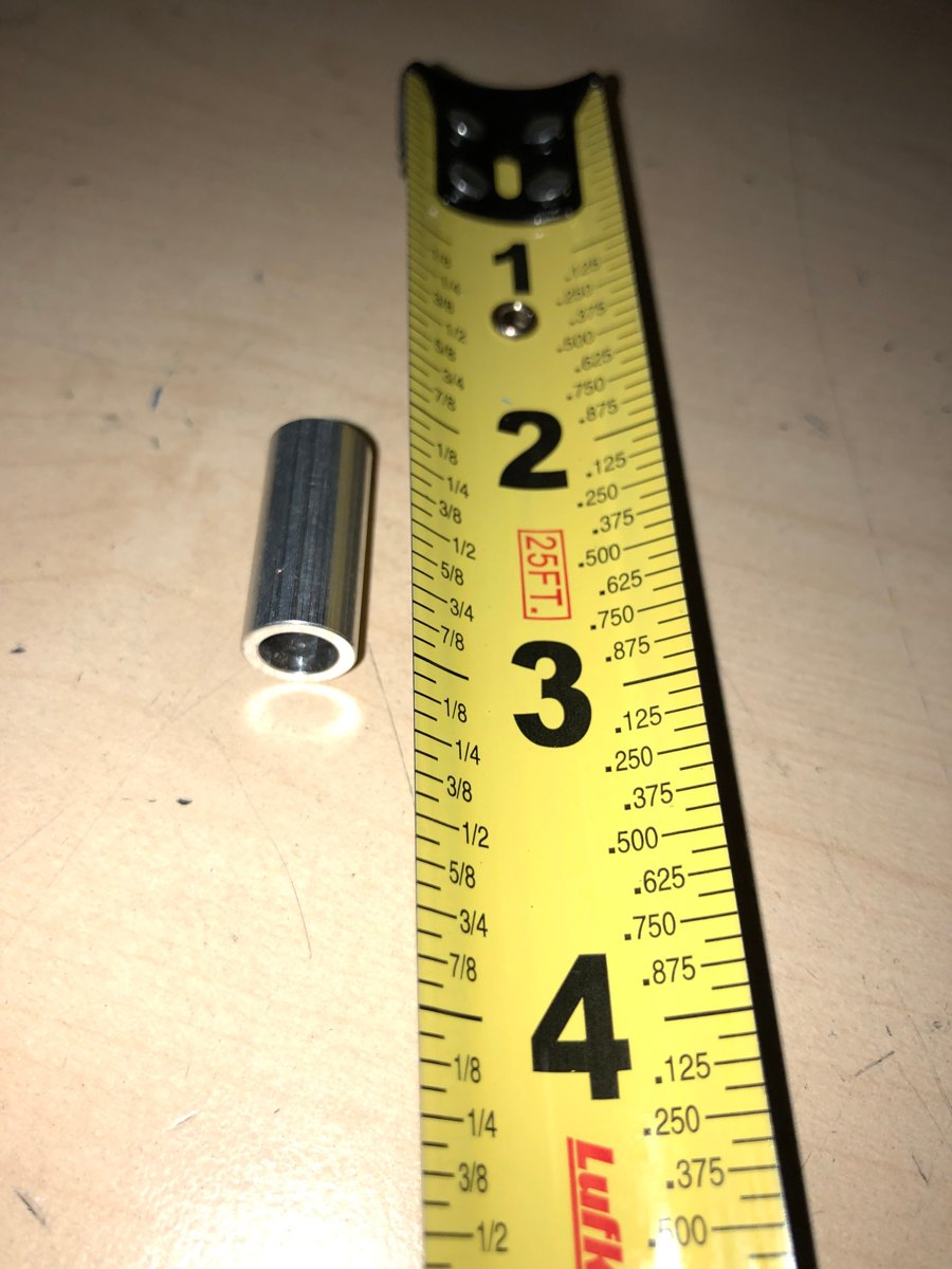 SPACER, 1/4ID3/8OD, .875LG