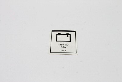 DECAL, LABEL, PWR TO CHARGER 115 UK