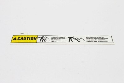 DECAL,CAUTION,CRUSH HAZ, RAILS