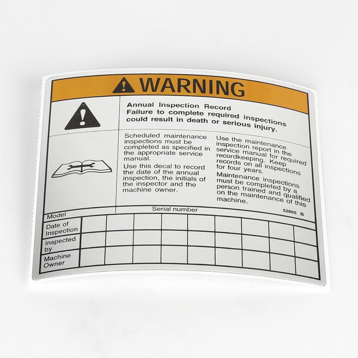DECAL,ANNUAL INSP***