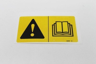 DECAL, SYMBOL - READ THE MANUAL
