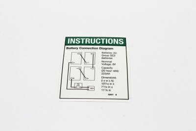 DECAL,INSTRUCT,BATTERY CONNECT