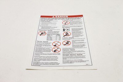 DECAL,DANGER,GEN SAFETY RULES*
